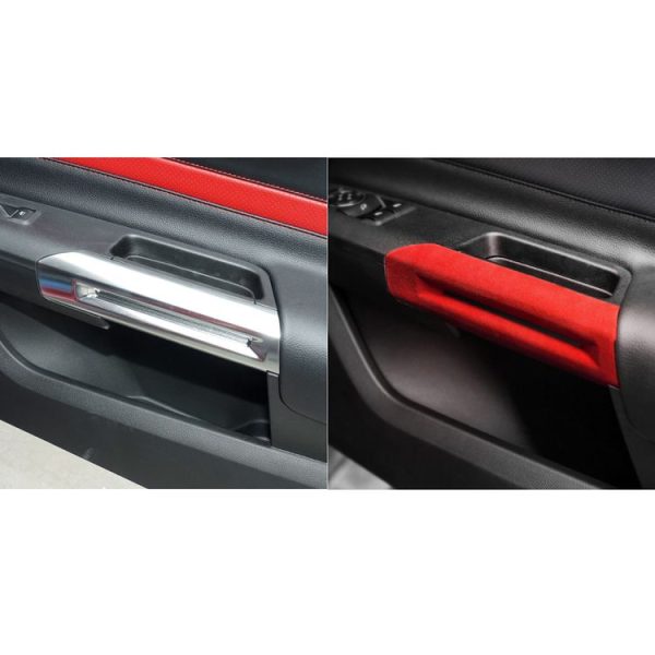 Car Suede Wrap Door Armrest Cover for Ford Mustang 2015-2021, Left and Right Drive Universal (Wine Red) - Image 6