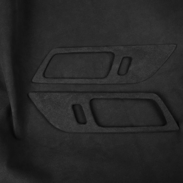 Car Suede Wrap Door Handle Panel Cover for Ford Mustang 2015-2021, Left and Right Drive Universal (Black Grey) - Image 3