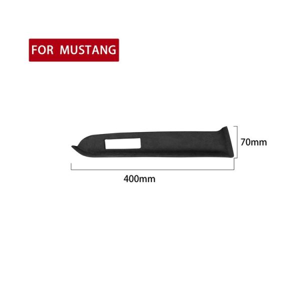 Car Suede Wrap Instrument Decorative Strip for Ford Mustang 2015-2021, Left Drive (Black Grey) - Image 2