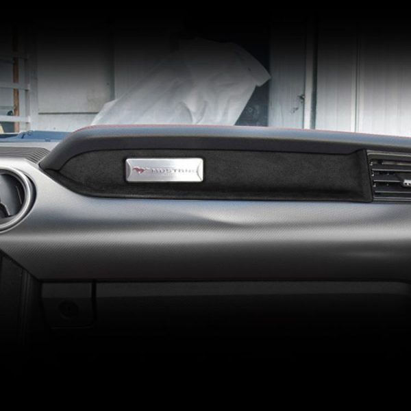 Car Suede Wrap Instrument Decorative Strip for Ford Mustang 2015-2021, Left Drive (Black Grey) - Image 5