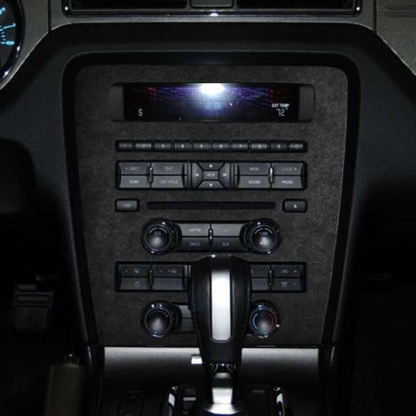 Car Suede Wrap Central Control CD Panel A Cover for Ford Mustang 2010-2014, Left and Right Drive Universal (Black Grey) - Image 5