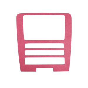 Car Suede Wrap Central Control CD Panel B Cover for Ford Mustang 2009-2013, Left and Right Drive Universal (Pink)