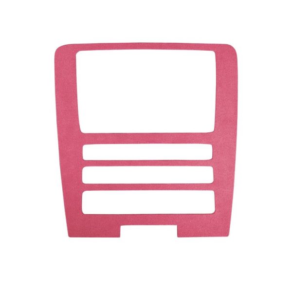 Car Suede Wrap Central Control CD Panel B Cover for Ford Mustang 2009-2013, Left and Right Drive Universal (Pink)