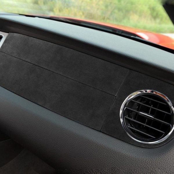 Car Suede Wrap Instrument Decorative Strip for Ford Mustang 2010-2014, Left Drive (Black Grey) - Image 5