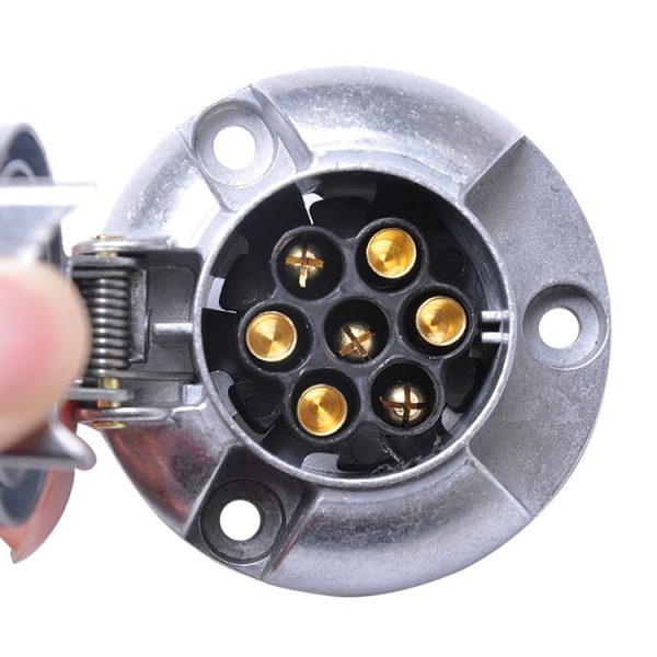 A0202 12V 7 Pin Plug & Socket Wiring Lights Trailer Adapter Connector EU Plug - Image 6