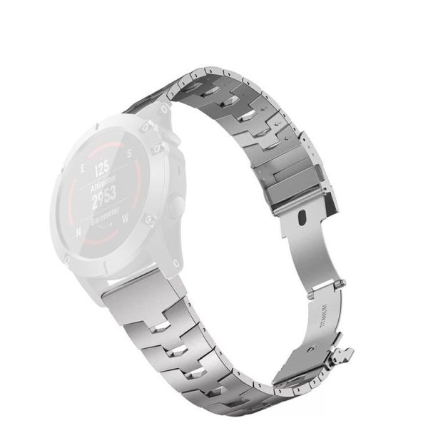 Garmin Fenix 6X 26mm Titanium Alloy Quick Release Watch Band (Silver)