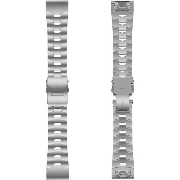 Garmin Fenix 6X 26mm Titanium Alloy Quick Release Watch Band (Silver) - Image 2