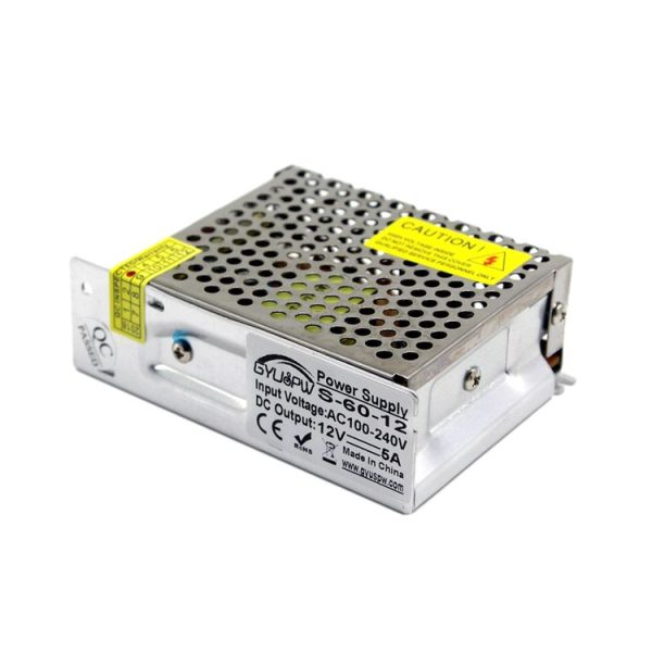 S-60-12 DC12V 5A 60W LED Regulated Switching Power Supply, Size: 110 x 79 x 36mm - Image 2