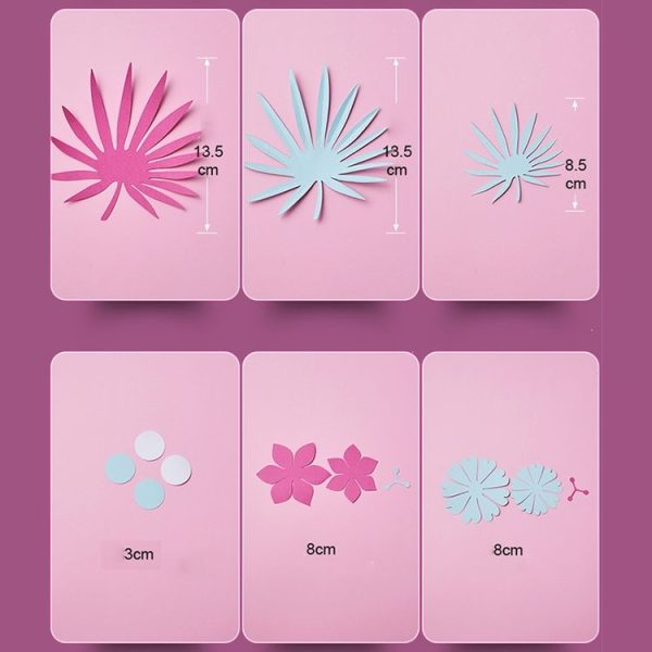 20 in 1 Set Creative Paper Cutting Shooting Props Leaves Flowers Papercut Jewelry Cosmetics Background Photo Photography Props - Image 5