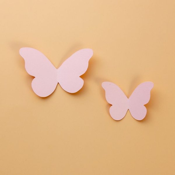 2 PCS Creative Butterfly Paper Cutting Shooting Props Papercut Jewelry Cosmetics Background Photo Photography Props (Pink)