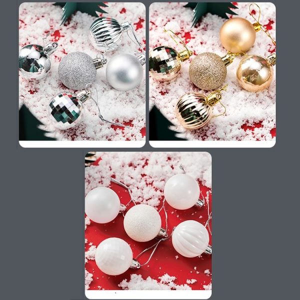 5 PCS Christmas Theme Shooting Props Christmas Balls Ornaments Jewelry Background Photography Photo Props (White) - Image 2