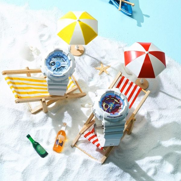 Miniature Beach Sun Umbrella Sandy Beach Landscape Decoration Photography Props (Blue) - Image 4
