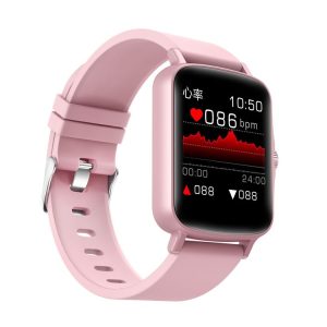 PTone 1.44 inch HD Touch Screen IP67 Waterproof Smart Watch, Support Sleep Monitoring / Heart Rate Monitoring / Blood Pressure Monitoring (Pink)