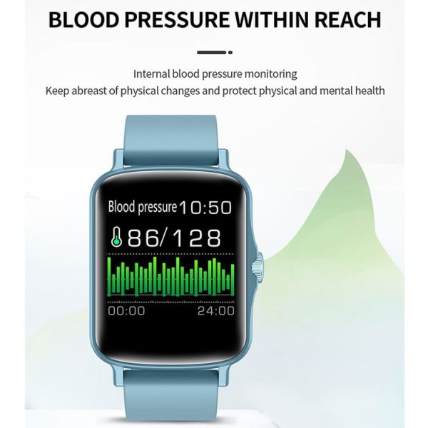 PTone 1.44 inch HD Touch Screen IP67 Waterproof Smart Watch, Support Sleep Monitoring / Heart Rate Monitoring / Blood Pressure Monitoring (Pink) - Image 4