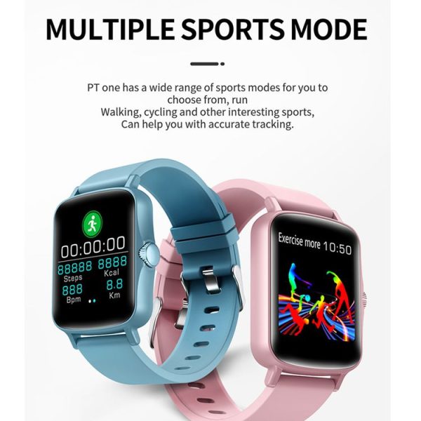 PTone 1.44 inch HD Touch Screen IP67 Waterproof Smart Watch, Support Sleep Monitoring / Heart Rate Monitoring / Blood Pressure Monitoring (Pink) - Image 6