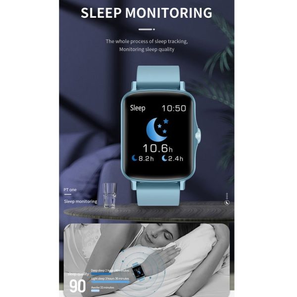 PTone 1.44 inch HD Touch Screen IP67 Waterproof Smart Watch, Support Sleep Monitoring / Heart Rate Monitoring / Blood Pressure Monitoring (Pink) - Image 7