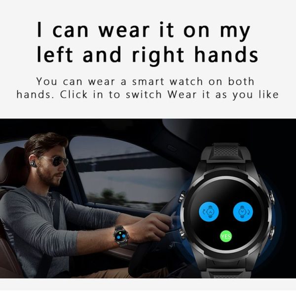 F6 1.28 inch IPS Screen 2 in 1 Bluetooth Earphone Smart Watch, Support Heart Rate & Blood Oxygen Monitoring / Bluetooth Music, Style: Steel Strap (Black) - Image 4