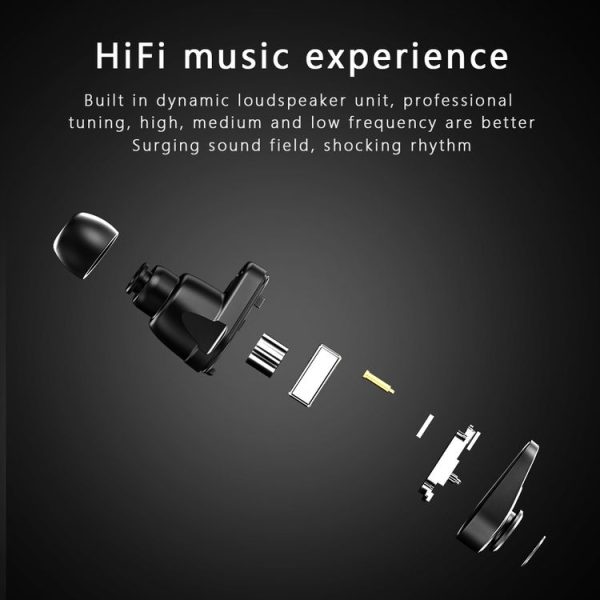 F6 1.28 inch IPS Screen 2 in 1 Bluetooth Earphone Smart Watch, Support Heart Rate & Blood Oxygen Monitoring / Bluetooth Music, Style: Steel Strap (Black) - Image 6
