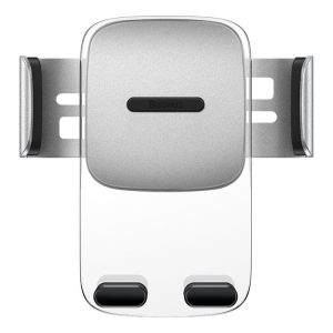 Baseus SUYK000212 Easy to Control Clamping Car Phone Holder Round Outlet Version (Silver)