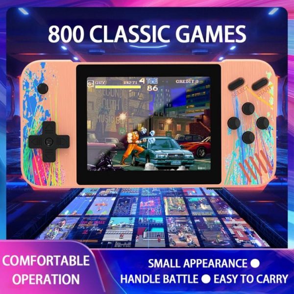 G3 Macaron 3.5 inch Screen Handheld Game Console Built-in 800 Games (Grey) - Image 4