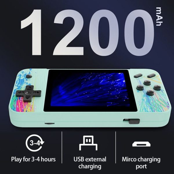 G3 Macaron 3.5 inch Screen Handheld Game Console Built-in 800 Games (Grey) - Image 6