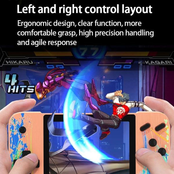 G3 Macaron 3.5 inch Screen Handheld Game Console for Dual Players Built-in 800 Games (Pink) - Image 5