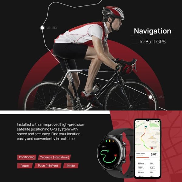 DOOGEE CR1 Pro 1.28 inch TFT Screen Smart Watch, 5ATM Waterproof, Support 14 Sports Modes / Heart Rate & Blood Oxygen Monitoring (Black) - Image 8