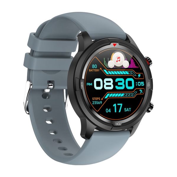 TW26 1.28 inch IPS Touch Screen IP67 Waterproof Smart Watch, Support Sleep Monitoring / Heart Rate Monitoring / Dual Mode Call / Blood Oxygen Monitoring, Style: Silicone Strap (Grey Blue) - Image 2