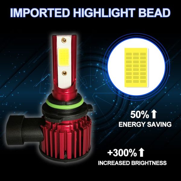 1 Pair F7 9006 DC9-36V / 22W / 2200LM IP67 Car LED COB Lamp Beads Headlight (8000K Ice Blue Light) - Image 3