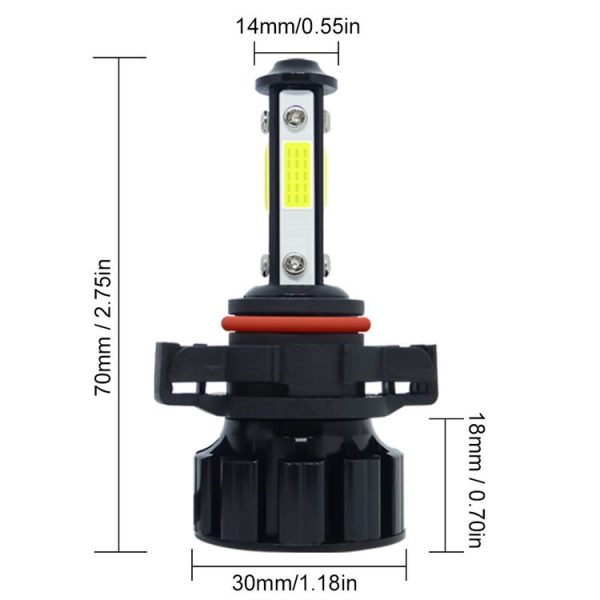 1 Pair V6 5202 DC9-36V / 22W / 2200LM / 6000K IP68 Car LED COB Lamp Beads Headlight - Image 2