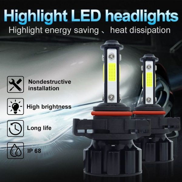 1 Pair V6 5202 DC9-36V / 22W / 2200LM / 6000K IP68 Car LED COB Lamp Beads Headlight - Image 3