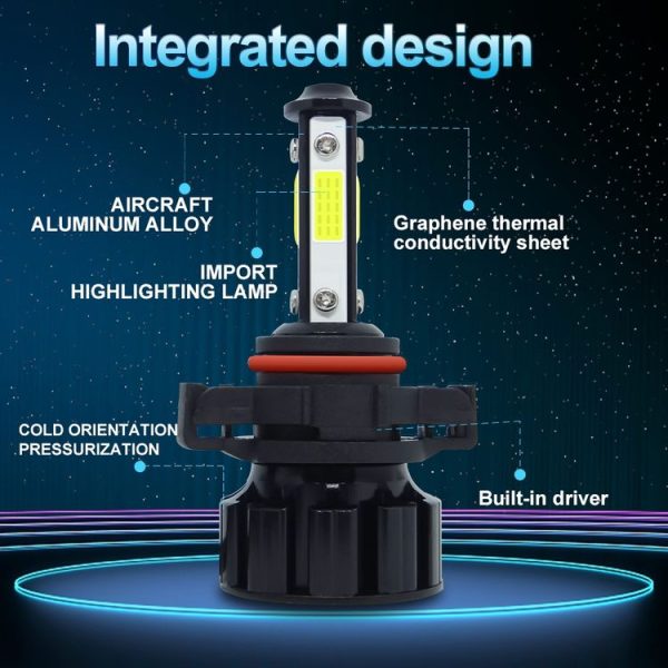 1 Pair V6 5202 DC9-36V / 22W / 2200LM / 6000K IP68 Car LED COB Lamp Beads Headlight - Image 6
