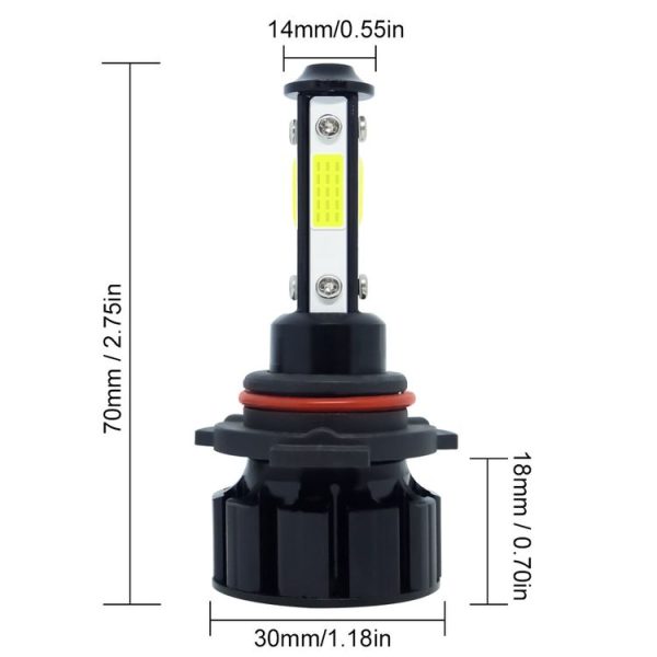 1 Pair V6 9005 DC9-36V / 22W / 2200LM / 6000K IP68 Car LED COB Lamp Beads Headlight - Image 2