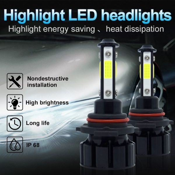 1 Pair V6 9005 DC9-36V / 22W / 2200LM / 6000K IP68 Car LED COB Lamp Beads Headlight - Image 3