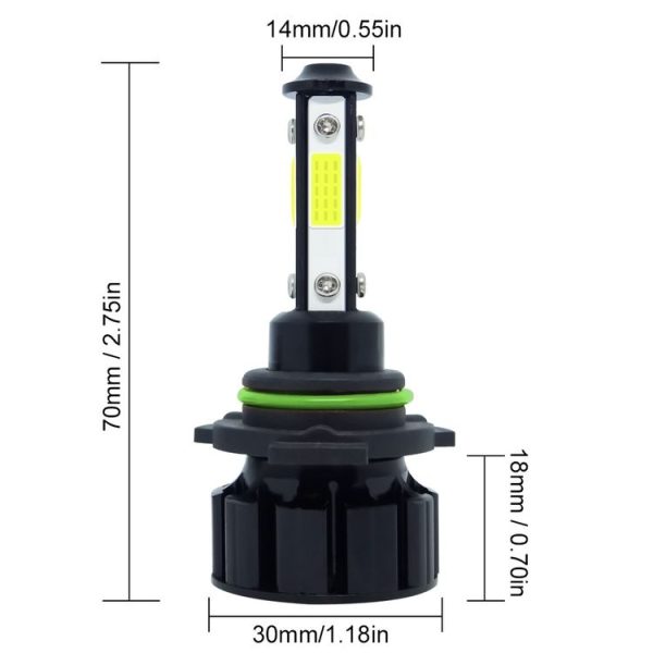 1 Pair V6 9006 DC9-36V / 22W / 2200LM / 6000K IP68 Car LED COB Lamp Beads Headlight - Image 2