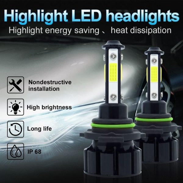 1 Pair V6 9006 DC9-36V / 22W / 2200LM / 6000K IP68 Car LED COB Lamp Beads Headlight - Image 3