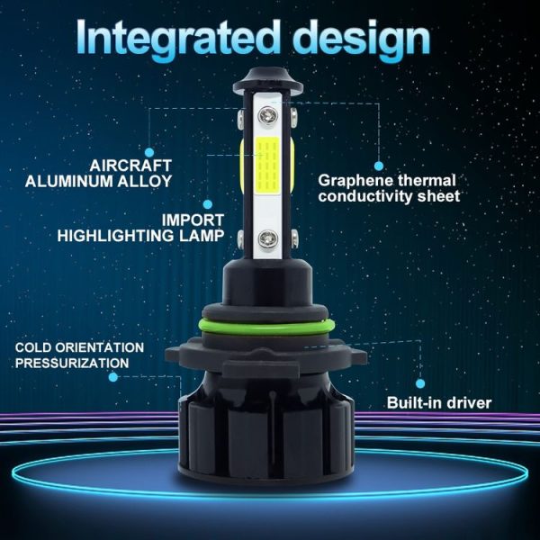 1 Pair V6 9006 DC9-36V / 22W / 2200LM / 6000K IP68 Car LED COB Lamp Beads Headlight - Image 6