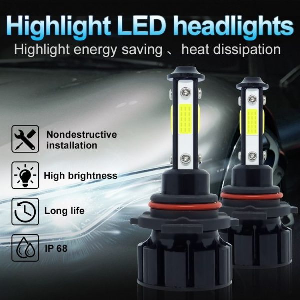 1 Pair V6 9012 DC9-36V / 22W / 2200LM / 6000K IP68 Car LED COB Lamp Beads Headlight - Image 3