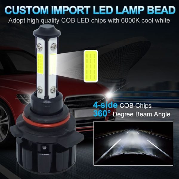 1 Pair V6 9012 DC9-36V / 22W / 2200LM / 6000K IP68 Car LED COB Lamp Beads Headlight - Image 4