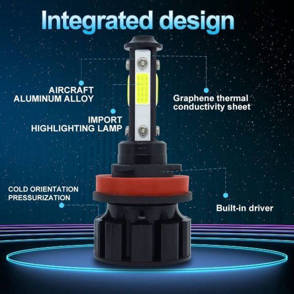 1 Pair V6 H11 DC9-36V / 22W / 2200LM / 6000K IP68 Car LED COB Lamp Beads Headlight - Image 6