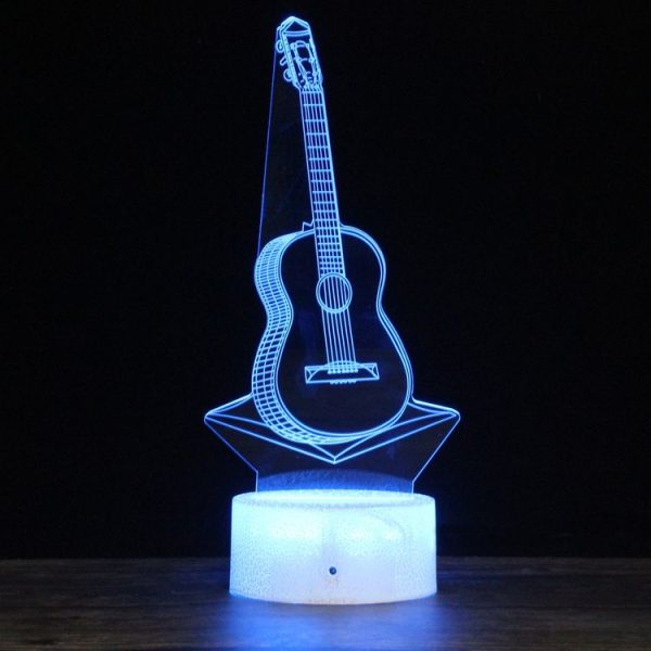 YQ02 Crack Base Musical Instrument Series Creative 3D Colorful LED Decorative Night Light, Remote Control Version - Image 2