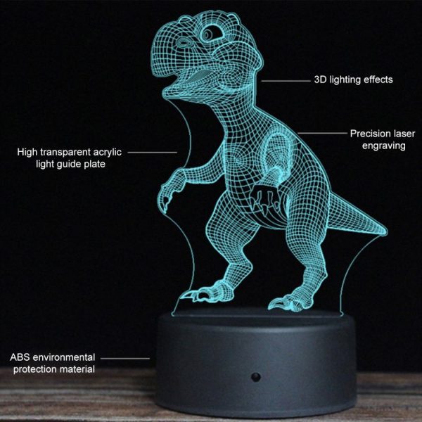 YQ02 Crack Base Musical Instrument Series Creative 3D Colorful LED Decorative Night Light, Remote Control Version - Image 3