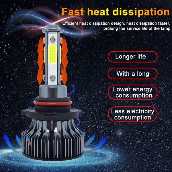1 Pair V7 9005 DC9-36V / 22W / 2200LM / 6000K IP68 Car LED COB Lamp Beads Headlight (White Light) - Image 5