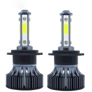 1 Pair V7 H7 DC9-36V / 22W / 2200LM / 6000K IP68 Car LED COB Lamp Beads Headlight (White Light)