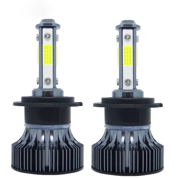 1 Pair V7 H7 DC9-36V / 22W / 2200LM / 6000K IP68 Car LED COB Lamp Beads Headlight (White Light)