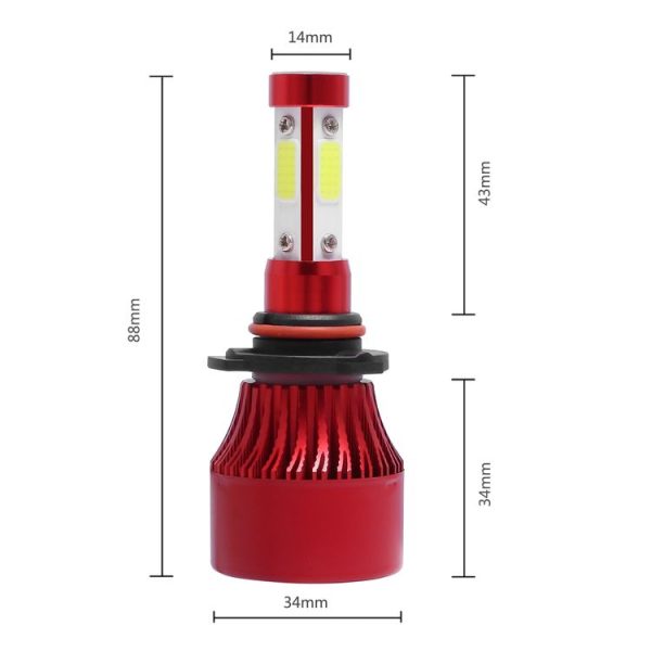 1 Pair X7 9005 DC12V / 22W / 2200LM / 6500K IP67 Car LED COB Lamp Beads Headlight (White Light) - Image 2