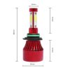 1 Pair X7 9006 DC12V / 22W / 2200LM / 6500K IP67 Car LED COB Lamp Beads Headlight (White Light) - Image 2