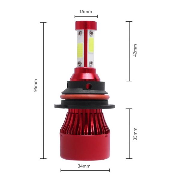 1 Pair X7 9007 DC12V / 22W / 2200LM / 6500K IP67 Car LED COB Lamp Beads Headlight (White Light) - Image 2