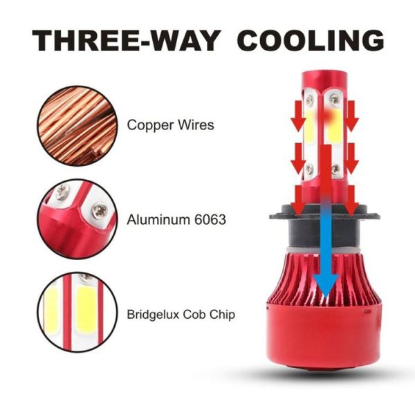 1 Pair X7 H7 DC12V / 22W / 2200LM / 6500K IP67 Car LED COB Lamp Beads Headlight (White Light) - Image 5