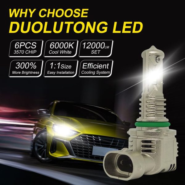 1 Pair A15 9006 DC9-16V / 30W / 3000LM / 6500K IP67 Car LED 3570 Lamp Beads Headlight (White Light) - Image 6